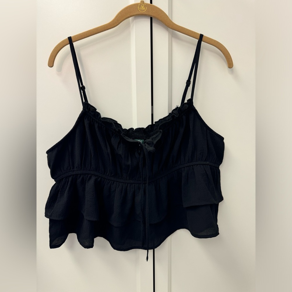 Target/wild fable ruffle crop top